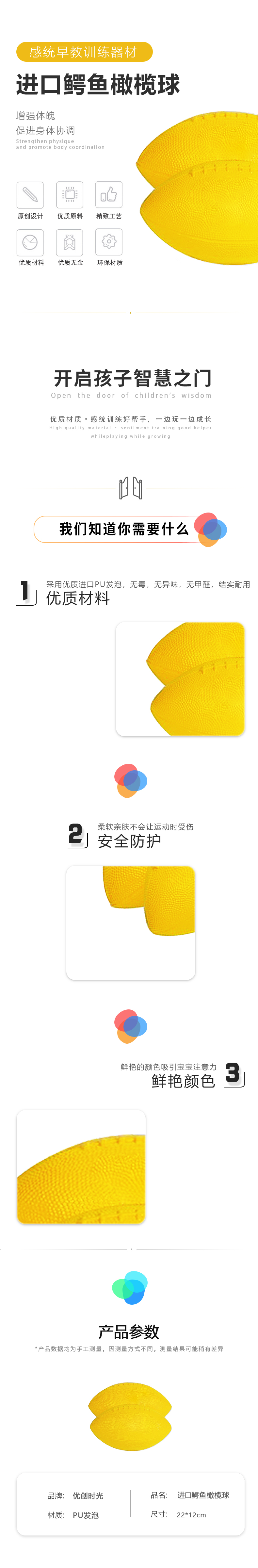 進(jìn)口鱷魚(yú)橄欖球、泡沫橄欖球(圖1)